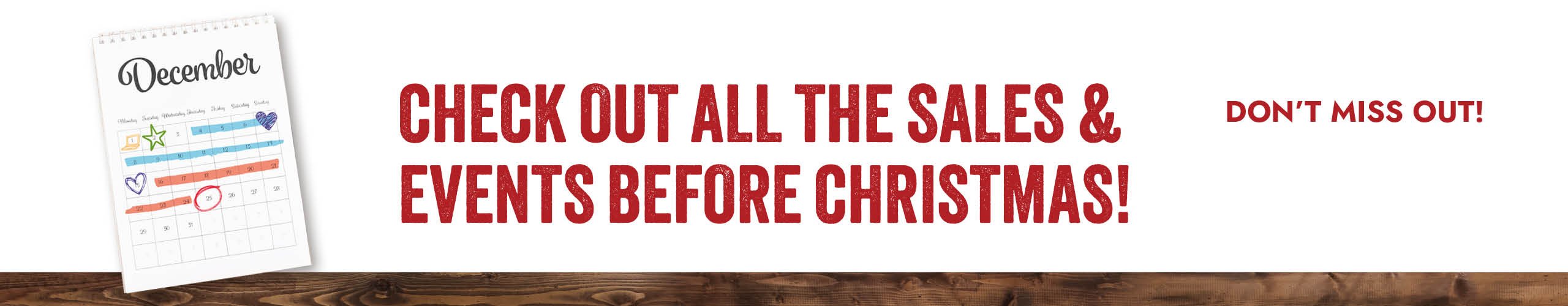 Check Out All The Sales & Events Before Christmas! DON'T MISS OUT