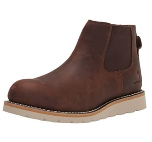 Men's 5-In Chelsea Pull-On Soft Toe Work Boot in Brown Oil Tanned