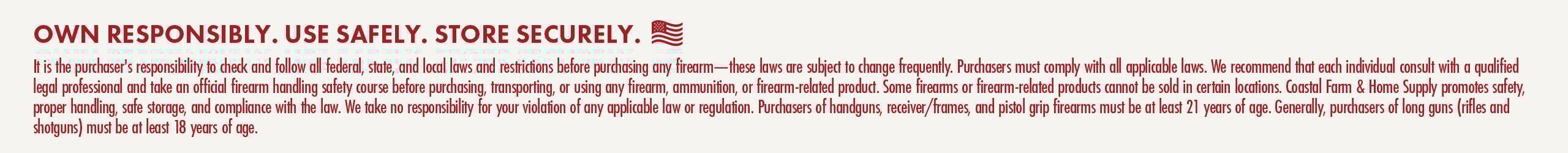 Gun Disclaimers