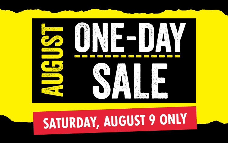 August 1 Day Sale August 9th ONLY