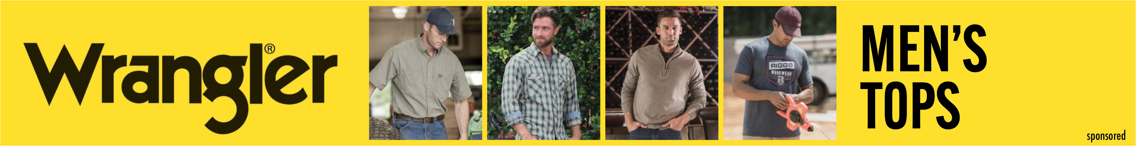 Wrangler Men's Tops Sponsored