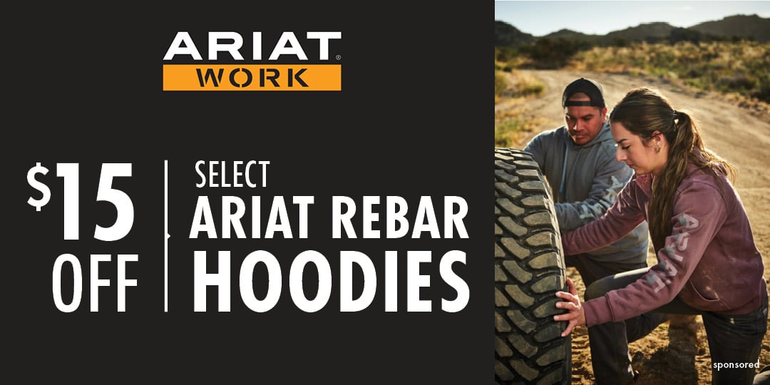 ARIAT WORK $15 OFF SELECT ARIAT REBAR HOODIES sponsored