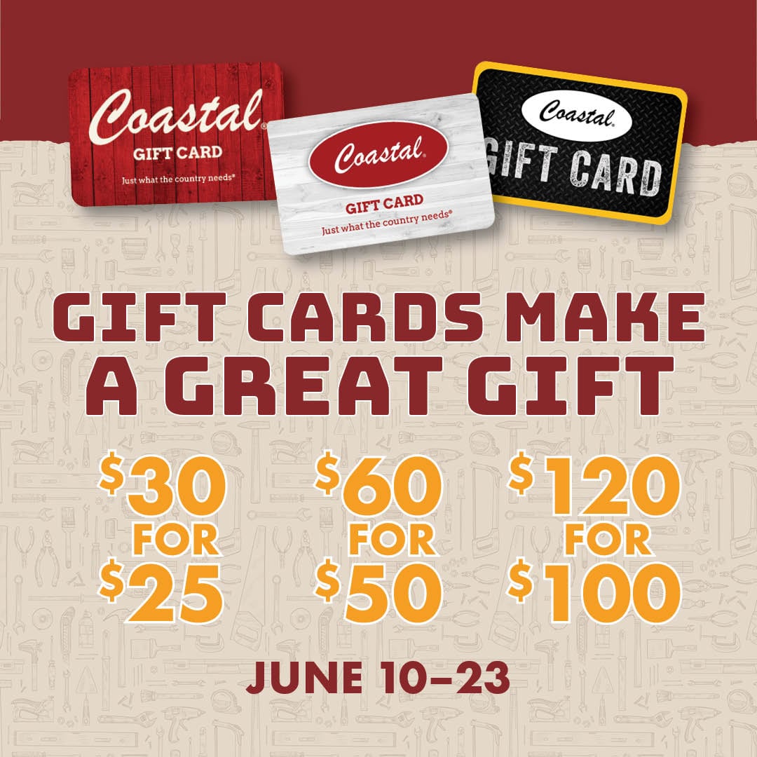 GIFT CARDS MAKE A GREAT GIFT $30 FOR $25 $60 FOR $50 $120 FOR $100 JUNE 10-23
