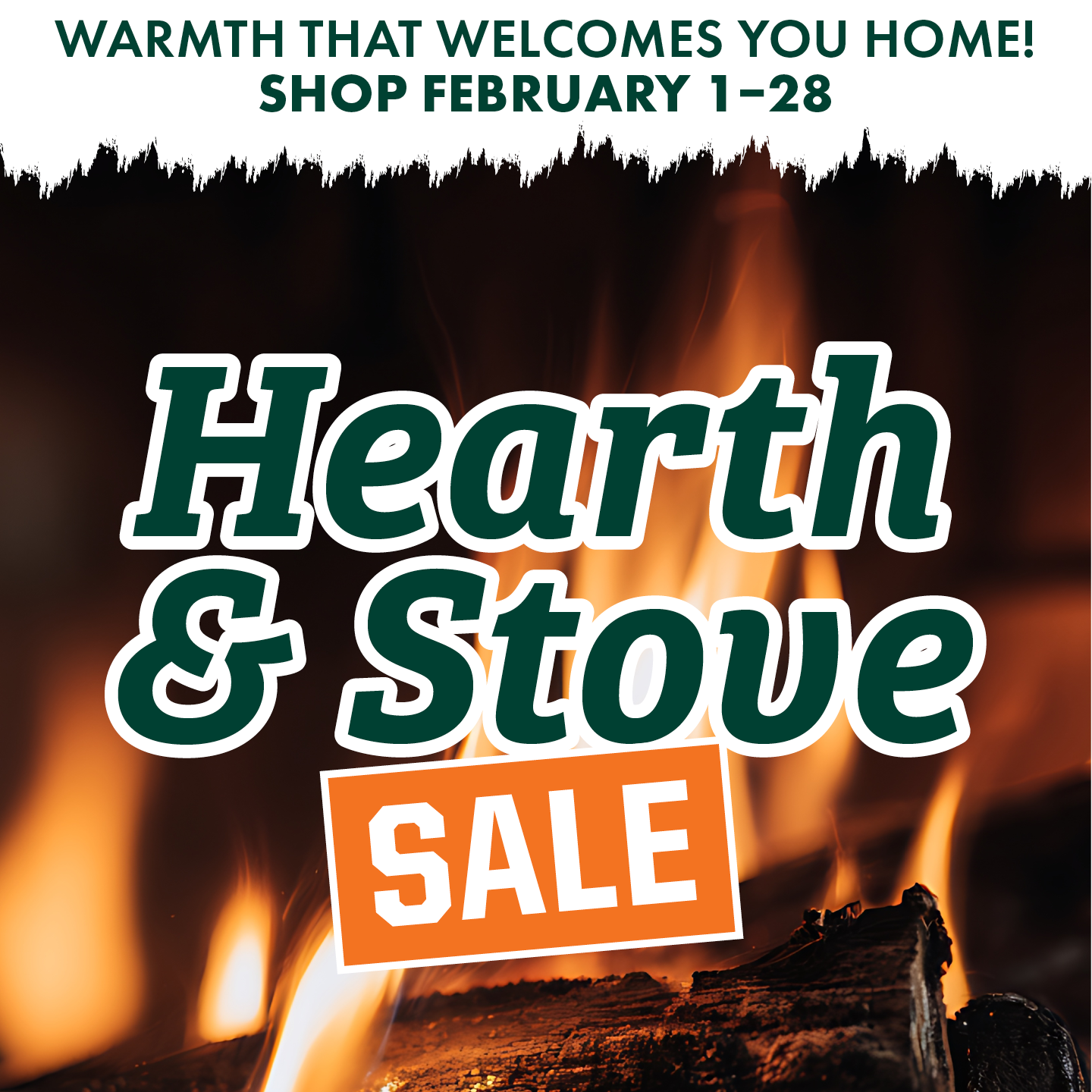 WARMTH THAT WELCOMES YOU HOME! SHOP FEBRUARY 1-28 Hearth & Stove SALE