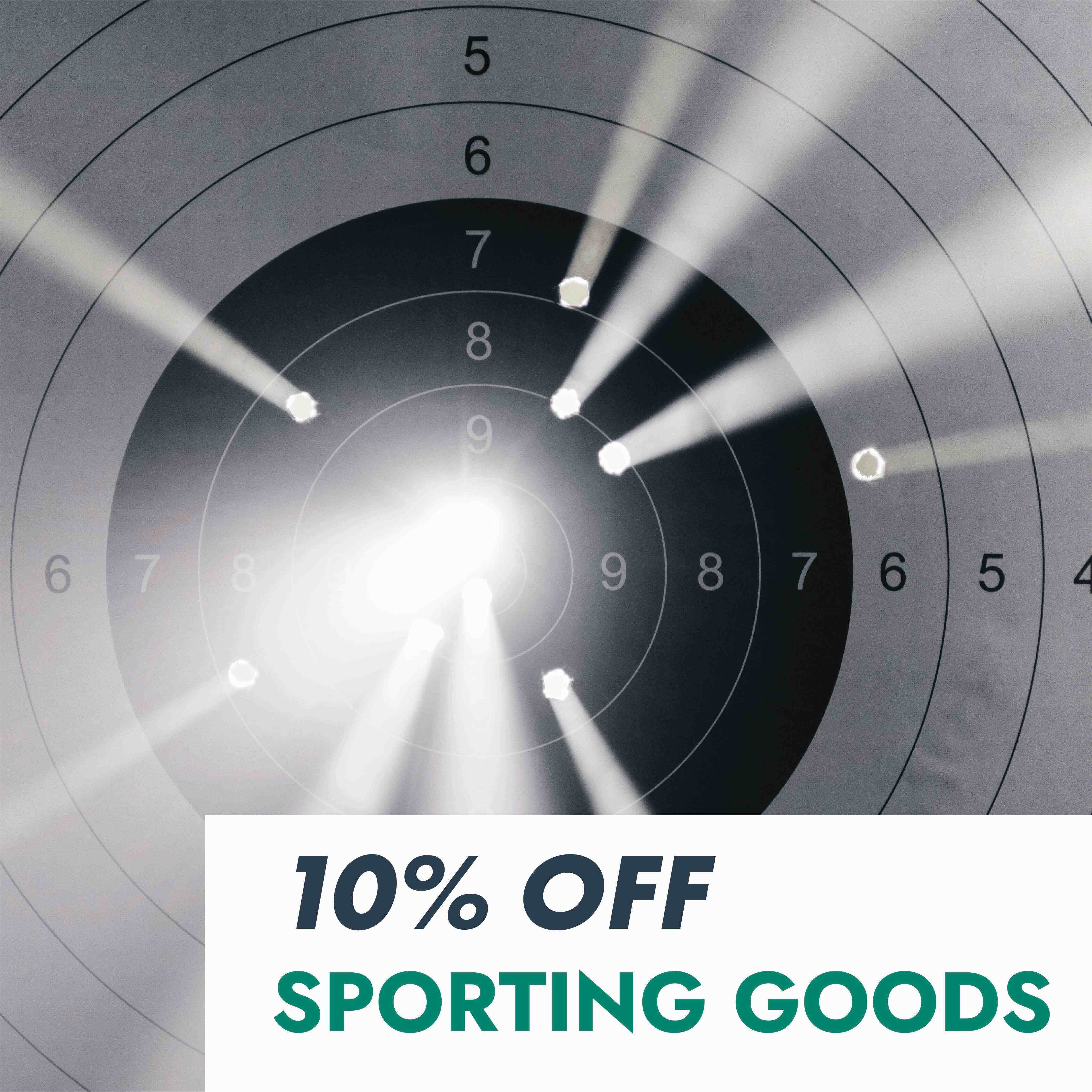10% OFF SPORTING GOODS