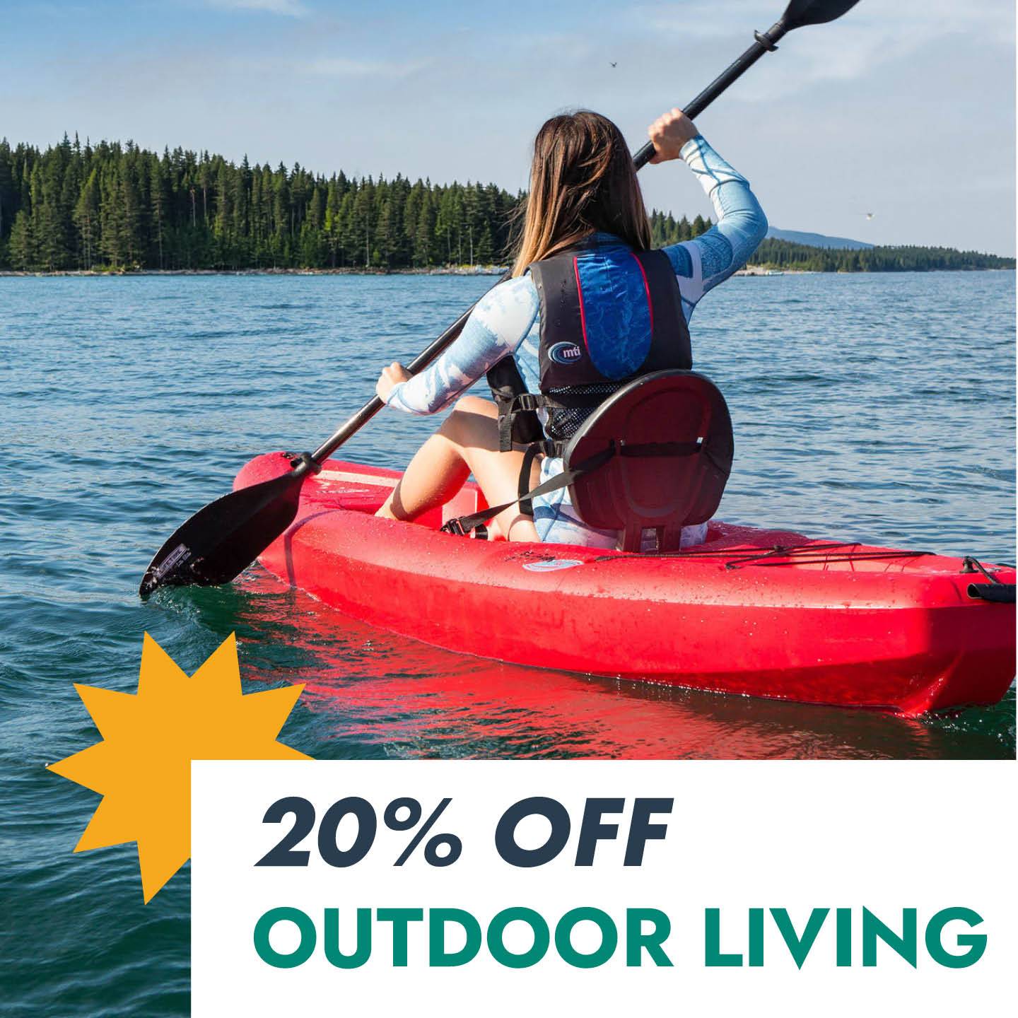 20% OFF OUTDOOR LIVING