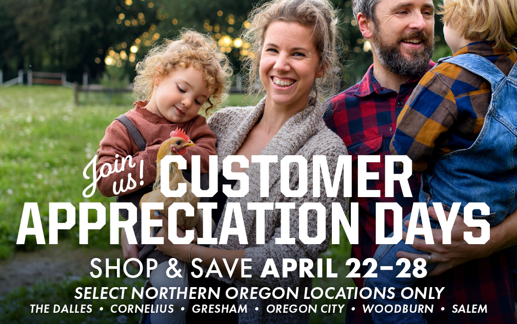 Join us! CUSTOMER APPRECIATION DAYS ONLY AT YOUR LOCAL WASHINGTON COASTAL