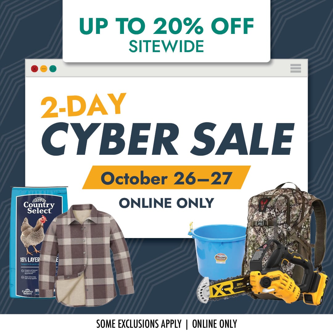 UP TO 20% OFF SITEWIDE 2-DAY CYBER SALE October 26-27 ONLINE ONLY SOME EXCLUSIONS APPLY ONLINE ONLY