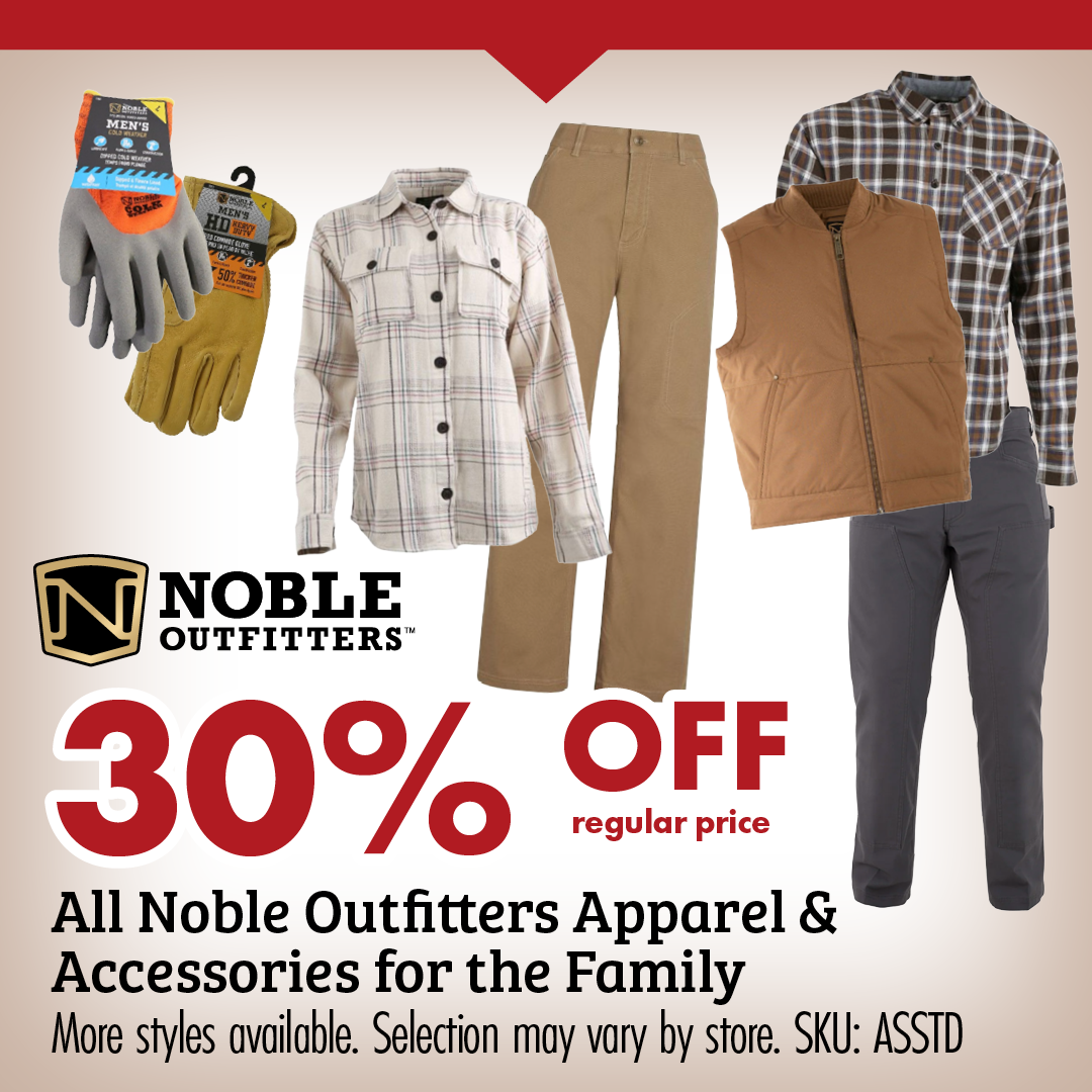 30% OFF regular prices All Noble Outfitters Apparel & Accessories for the Family More styles available. Selection may vary by store. SKU: ASSTD
