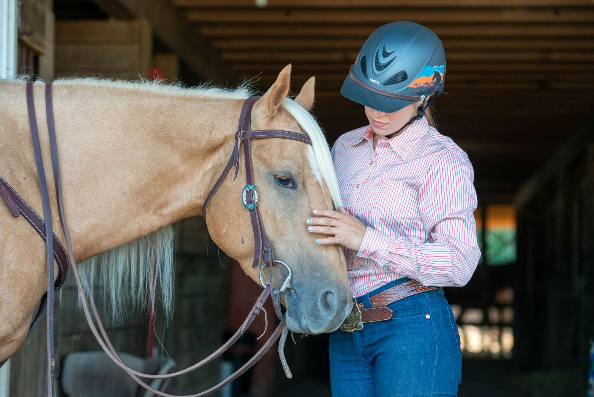 Troxel Riding Helmet Rebel Navajo Horse Safety Low Profile Equine 