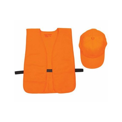 Blaze Orange Safety Hat & Vest Combo
