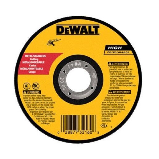 DeWALT Cutting Wheel, Type One Metal 5 x 1/16 x 7/8 inch