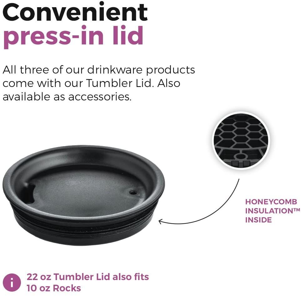 10-Oz Rocks Insulated Cup in Black