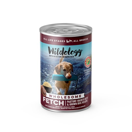 Wildology Fetch Beef & Brown Rice Recipe Wet Dog Food, 12.8-Oz Can
