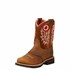 Kid's Fatbaby Cowgirl Western Boot in Powder Brown