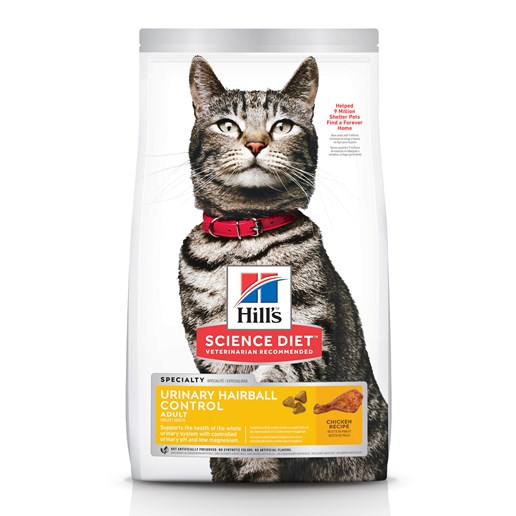 Hill's® Science Diet® Urinary & Hairball Control Chicken Recipe Adult Dry Cat Food, 7-Lb