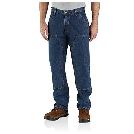 Carhartt Men's Loose Fit Double-Front Utility Logger Jean in Canal