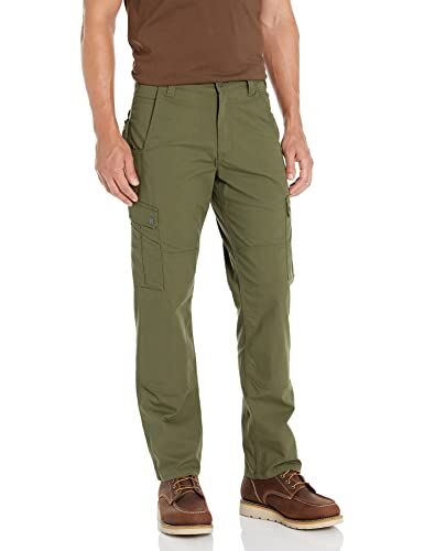 Carhartt Men's Rugged Flex Relaxed Fit Ripstop Cargo Work Pant in Basil