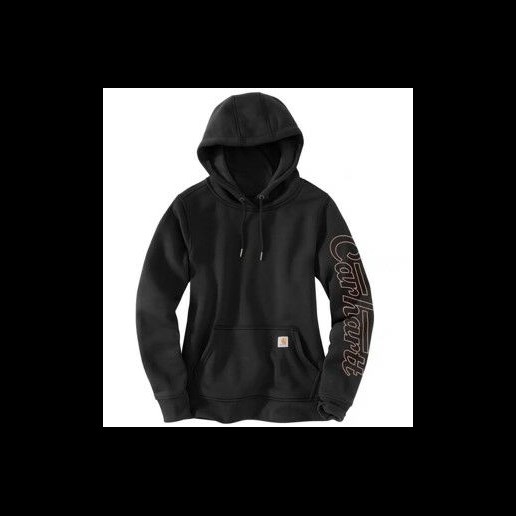Carhartt Women's Rain Defender® Relaxed Fit Graphic Sweatshirt in Black