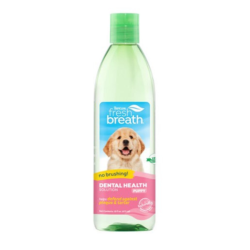 TropiClean Fresh Breath Dental Health Solution for Puppies, 16-Oz