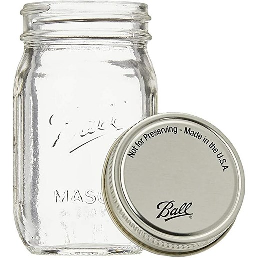Mini Mouth 4-Oz Glass Jar, 4 Pack