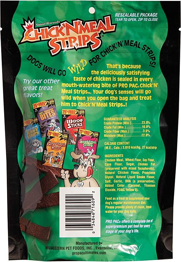 Chick'N'strips Dog Treats, 7.2-Ounce Bags