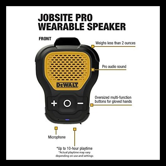 jorden basen kondom DeWALT Jobsite Pro Wearable Bluetooth Speaker - Coastal Farm | DeWALT |  Coastal Country