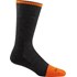 Men's Steely Boot Sock in Black and Orange