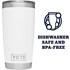 Rambler 20-Oz Tumbler with Magslider Lid in White