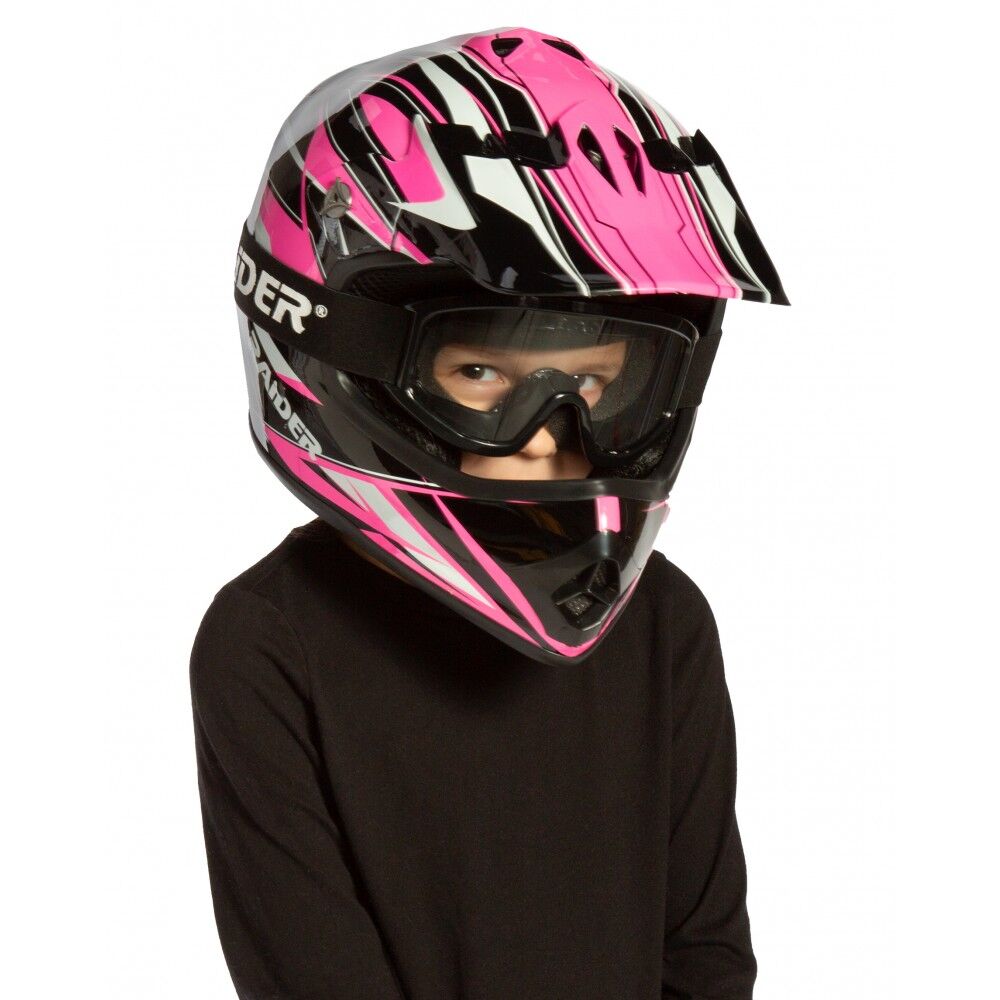 Raider Youth GX3 MX Helmet in Pink, Medium