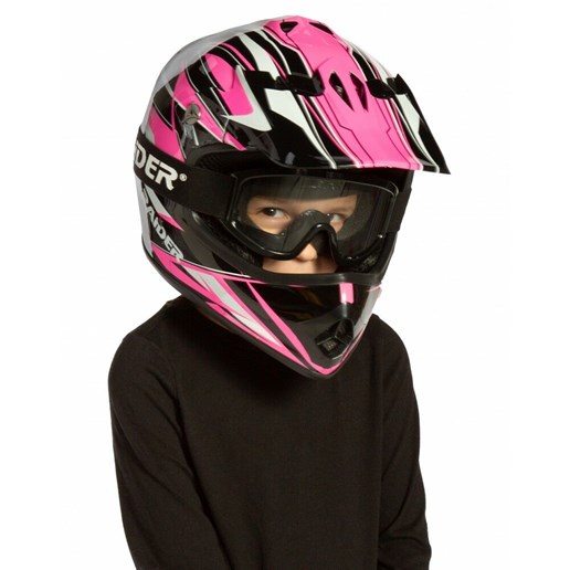 Raider Youth GX3 MX Helmet in Pink, Large