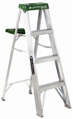 Louisville Ladder Aluminum 225-Lb Step Ladder with Tool Tray Type II, 4-Ft