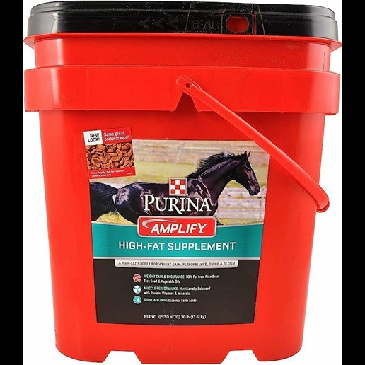 Purina Amplify Horse Supplement Nugget Pail, 30-Lb