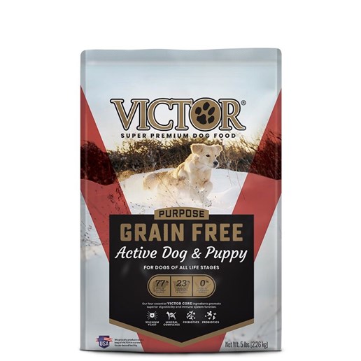 Victor Purpose Grain Free Active Dog & Puppy All Life Stages Dry Dog Food, 30-Lb Bag 