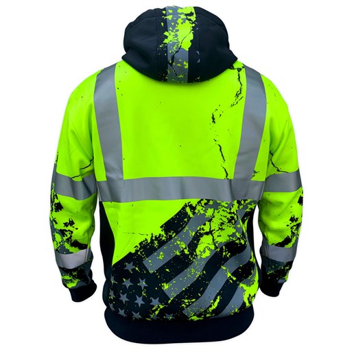 ANSI Class 3 American Grit Safety Hoodie in Green