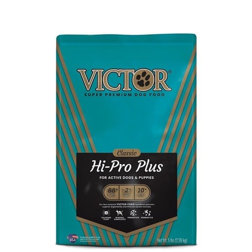 Victor Classic Hi-Pro Plus Active Dog & Puppy Dry Dog Food, 40-Lb Bag 