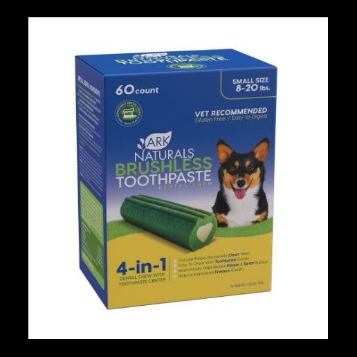 Brushless Toothpaste Dental Chews for Small Dogs, 60-Ct