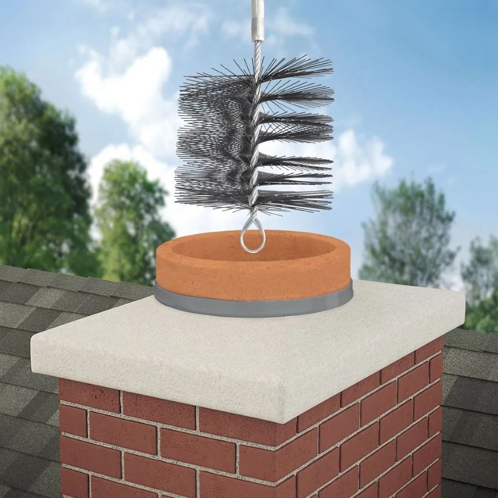 Imperial Supersweep Premium Chimney Wire Brush, 8-In x 1/4-In
