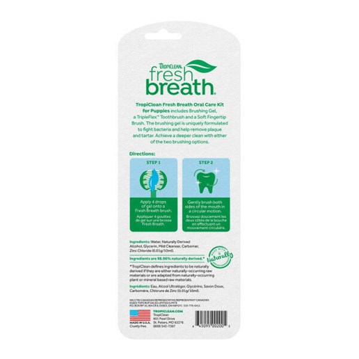 TropiClean Fresh Breath Oral Care Kit for Puppies, 2-Oz