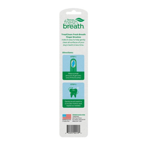 TropiClean Fresh Breath Finger Brushes for Pets, 2-Pk