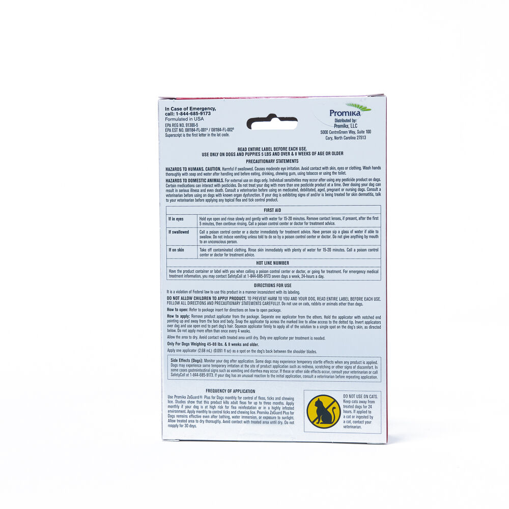 ZoGuard Plus Flea & Tick Topical Treatment for Dogs 45-Lbs to 88-Lbs, 3 Pack