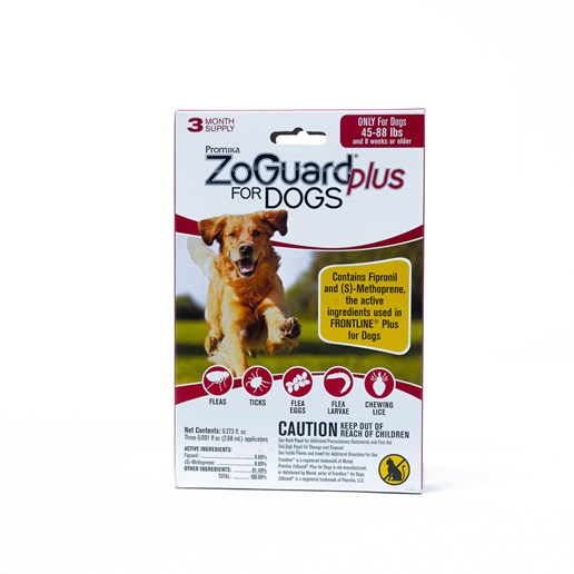 ZoGuard Plus Flea & Tick Topical Treatment for Dogs 45-Lbs to 88-Lbs, 3 Pack