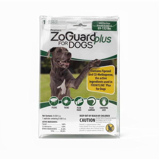 ZoGuard Plus Flea & Tick Topical Treatment for Dogs 89 to 132-Lbs, 4 Pack