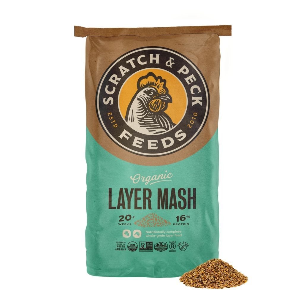 Scratch & Peck Naturally Free Organic 16% Layer Chicken & Duck Feed, 40-Lb Bag