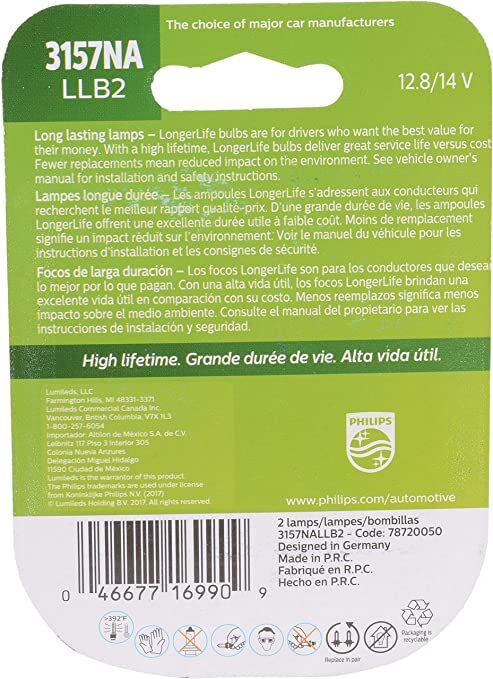 Philips LongerLife Miniature Bulb, 2-Ct