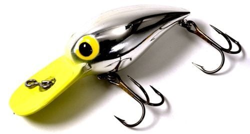 Brad's Killer Fishing Gear Magnum Wiggler Metallic Silver/Chartreuse Crankbait, 3/4-Oz, 3-3/4-In