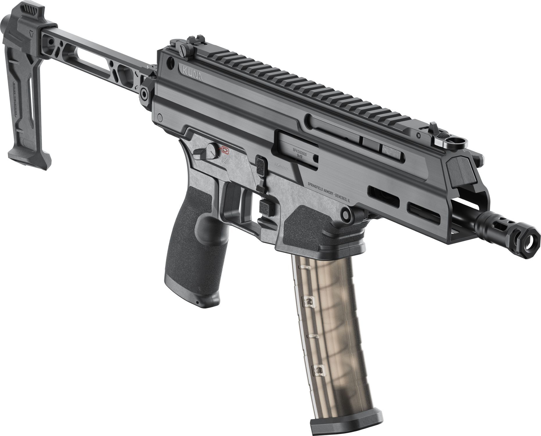 Springfield Armory Kuna 9mm 6" Semi-Auto Braced PCC Pistol, 30-Rd