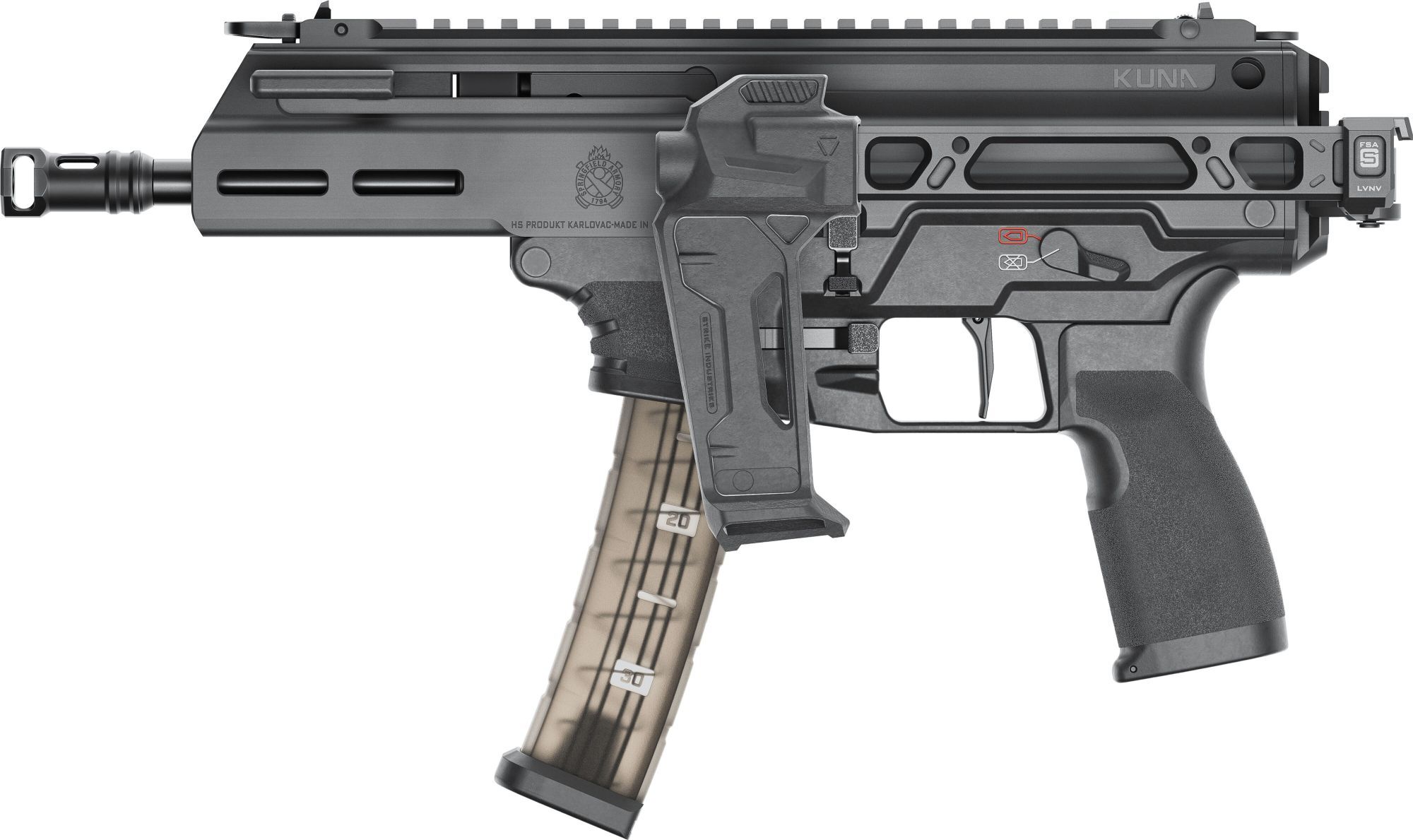 Springfield Armory Kuna 9mm 6" Semi-Auto Braced PCC Pistol, 30-Rd