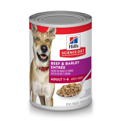 Hill's Science Diet Adult  Beef & Barley Entrée Wet Dog Food, 13-Oz Can
