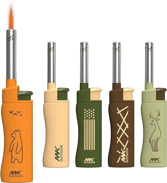 MK Lighter Outdoor Series, Lantern Set, Windproof Flame Mini Utility Lighter Assortment